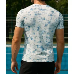 US Open Men's Tie Dye Sport Shirt Tennis Shirt Tennis Tee Short Sleeves Sweat-Wicking Moisture Wicking Breathable Tennis Golf Pickleball Crew Neck Black White Green Tennis Clothing