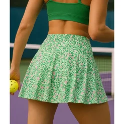 US Open Women's Floral Tennis Skirts with Shorts Printing Breathable Tennis Golf Badminton Light Green Blue Orange Tennis Clothing