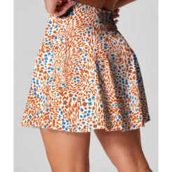 US Open Women's Floral Tennis Skirts with Shorts Printing Breathable Tennis Golf Badminton Light Green Blue Orange Tennis Clothing