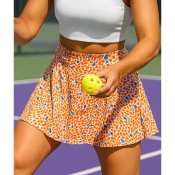 US Open Women's Floral Tennis Skirts with Shorts Printing Breathable Tennis Golf Badminton Light Green Blue Orange Tennis Clothing