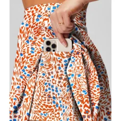 US Open Women's Floral Tennis Skirts with Shorts Printing Breathable Tennis Golf Badminton Light Green Blue Orange Tennis Clothing