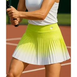 US Open Women's Graphic Tennis Skirts Ruched Pocket 2 in 1 Sweat-Wicking Moisture Wicking Breathable Tennis Golf Pickleball Black Yellow Blue Tennis Clothing