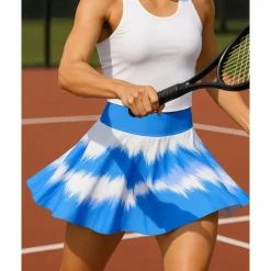 US Open Women's Graphic Tennis Skirts Print Sweat-Wicking Moisture Wicking Breathable Tennis Golf Pickleball Blue Tennis Clothing