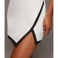 US Open Women's Patchwork Tennis Dress Sleeveless Contrast Binding Split Breathable Tennis Pickleball Yoga V Neck Dress Black White Red Tennis Clothing