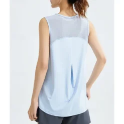 US Open Women's Solid Colored Workout Tank Top Sport Shirt Sports Tank Top Tank Top Sleeveless Mesh Tennis Golf Pickleball Crew Neck Mesh Back Black White Pink Tennis Clothing