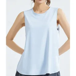 US Open Women's Solid Colored Workout Tank Top Sport Shirt Sports Tank Top Tank Top Sleeveless Mesh Tennis Golf Pickleball Crew Neck Mesh Back Black White Pink Tennis Clothing