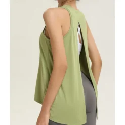 US Open Women's Solid Colored Workout Tank Top Sport Shirt Sports Tank Top Tank Top Sleeveless Quick Dry Breathable Tennis Golf Pickleball Crew Neck Open Back Dark Pink Black White Tennis Clothing