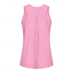 US Open Women's Solid Colored Workout Tank Top Sport Shirt Sports Tank Top Tank Top Sleeveless Quick Dry Breathable Tennis Golf Pickleball Crew Neck Open Back Dark Pink Black White Tennis Clothing