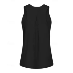 US Open Women's Solid Colored Workout Tank Top Sport Shirt Sports Tank Top Tank Top Sleeveless Quick Dry Breathable Tennis Golf Pickleball Crew Neck Open Back Dark Pink Black White Tennis Clothing