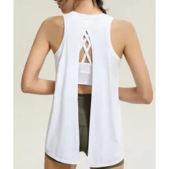 US Open Women's Solid Colored Workout Tank Top Sport Shirt Sports Tank Top Tank Top Sleeveless Quick Dry Breathable Tennis Golf Pickleball Crew Neck Open Back Dark Pink Black White Tennis Clothing