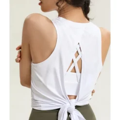 US Open Women's Solid Colored Workout Tank Top Sport Shirt Sports Tank Top Tank Top Sleeveless Quick Dry Breathable Tennis Golf Pickleball Crew Neck Open Back Dark Pink Black White Tennis Clothing