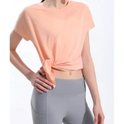 US Open Women's Solid Colored Tennis Tee Short Sleeve Split Quick Dry Breathable Tennis Pickleball Yoga Round Neck Top Yellow Pink Blue Tennis Clothing