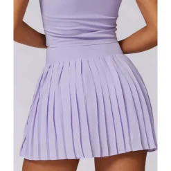 US Open Women's Solid Colored Tennis Skirts Tennis Skirts with Shorts Pleated Side Split Quick Dry Tennis Golf Pickleball Bottoms Black White Blue Tennis Clothing