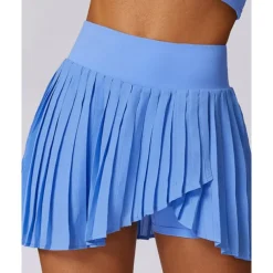 US Open Women's Solid Colored Tennis Skirts Tennis Skirts with Shorts Pleated Side Split Quick Dry Tennis Golf Pickleball Bottoms Black White Blue Tennis Clothing