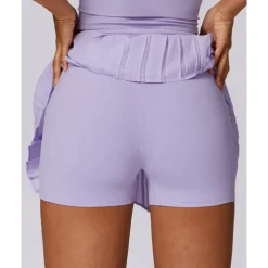 US Open Women's Solid Colored Tennis Skirts Tennis Skirts with Shorts Pleated Side Split Quick Dry Tennis Golf Pickleball Bottoms Black White Blue Tennis Clothing