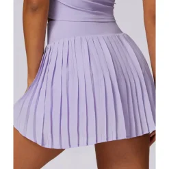 US Open Women's Solid Colored Tennis Skirts Tennis Skirts with Shorts Pleated Side Split Quick Dry Tennis Golf Pickleball Bottoms Black White Blue Tennis Clothing