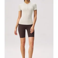 US Open Women's Solid Colored Tennis Tops Short Sleeve Buttons Moisture Wicking Tennis Pickleball V Neck Top Black White Blue Tennis Clothing