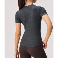 US Open Women's Solid Colored Tennis Tops Short Sleeve Buttons Moisture Wicking Tennis Pickleball V Neck Top Black White Blue Tennis Clothing