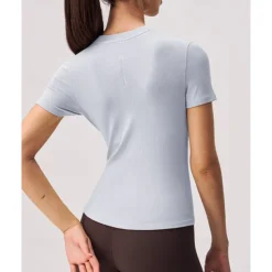 US Open Women's Solid Colored Tennis Tops Short Sleeve Buttons Moisture Wicking Tennis Pickleball V Neck Top Black White Blue Tennis Clothing