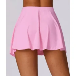 US Open Women's Solid Colored Tennis Skirts Tennis Skirts with Shorts Pleated UPF50+ Quick Dry Tennis Golf Pickleball Bottoms Black Pink Blue Tennis Clothing