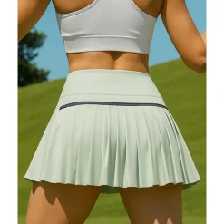 US Open Women's Solid Colored Tennis Skirts with Shorts Reflective Strip Wide Waistband Moisture Wicking Breathable Tennis Pickleball Running White Pink Blue Tennis Clothing
