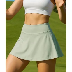 US Open Women's Solid Colored Tennis Skirts with Shorts Reflective Strip Wide Waistband Moisture Wicking Breathable Tennis Pickleball Running White Pink Blue Tennis Clothing