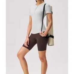 US Open Women's Solid Colored Tennis Top Short Sleeve Buttons Breathable Tennis Pickleball Round Neck Dress Black White Sky Blue Spandex Tennis Clothing