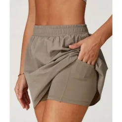 US Open Women's Solid Colored Tennis Skirts Tennis Skirts with Shorts Pleated UPF50+ Quick Dry Tennis Golf Pickleball Bottoms Black Ivory Light Green Tennis Clothing