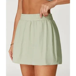 US Open Women's Solid Colored Tennis Skirts Tennis Skirts with Shorts Pleated UPF50+ Quick Dry Tennis Golf Pickleball Bottoms Black Ivory Light Green Tennis Clothing