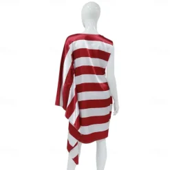 USA Flag Halloween 4th of July Costume Carnival Costume Funny Adults' Women's Carnival Independence Day / the Fourth of July July 4 Performance Party Easy Halloween Costumes Dress Up