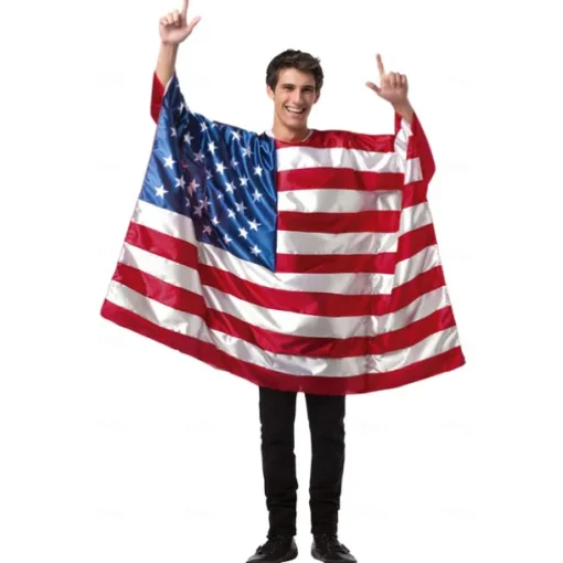 USA Flag Halloween 4th of July Costume Carnival Costume Funny Adults' Women's Carnival Independence Day / the Fourth of July July 4 Performance Party Easy Halloween Costumes Dress Up