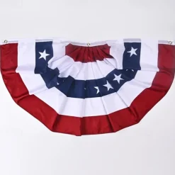 USA Patriotic Pleated Fan Flags,4th of July Decorations Outdoor,Bunting Flag Banners,USA Flags Pleated Fan Flag,Patriotic Bunting For Outside,Red White And Blue Buntings Decorations