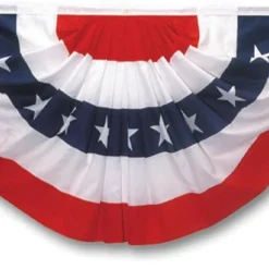USA Patriotic Pleated Fan Flags,4th of July Decorations Outdoor,Bunting Flag Banners,USA Flags Pleated Fan Flag,Patriotic Bunting For Outside,Red White And Blue Buntings Decorations
