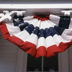 USA Patriotic Pleated Fan Flag - 2PCS American US Flag Bunting Banner Patriotic Bunting Flag Stars and Stripes Flag Bunting for Memorial Day The 4th of July and Labour Day