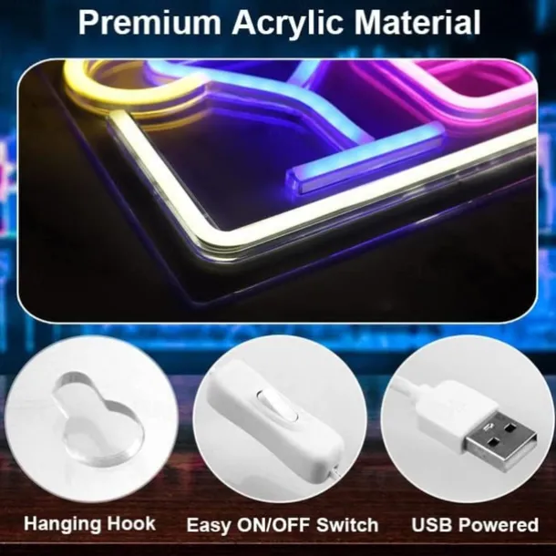 USB Acrylic Neon Decorative Light Bar Decorative Light Halloween Christmas Decorative Light