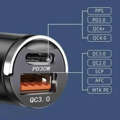 USB Charger S-J00 2 Desk Charger Station with Quick Charge 3.0 USB Charging Adapter