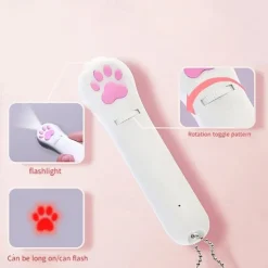 USB Charging Projection LED Cat Toys Funny Infrared Ultraviolet Ray mouse Fish Bone Cat Clawpattern Beam Tease Cat Accessories