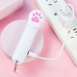 USB Charging Projection LED Cat Toys Funny Infrared Ultraviolet Ray mouse Fish Bone Cat Clawpattern Beam Tease Cat Accessories