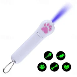 USB Charging Projection LED Cat Toys Funny Infrared Ultraviolet Ray mouse Fish Bone Cat Clawpattern Beam Tease Cat Accessories