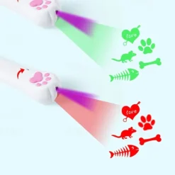 USB Charging Projection LED Cat Toys Funny Infrared Ultraviolet Ray mouse Fish Bone Cat Clawpattern Beam Tease Cat Accessories