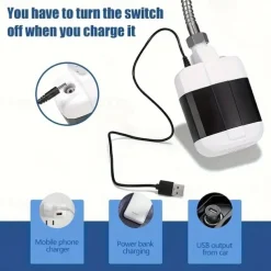 Usb Charging Showerhead Outdoor Showerhead Household Electric Showerhead Dormitory Rental Rural Portable And Simple