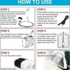 Usb Charging Showerhead Outdoor Showerhead Household Electric Showerhead Dormitory Rental Rural Portable And Simple