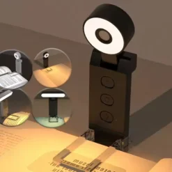 USB Clip Reading Light - Portable Folding LED Bookmark Light with Rechargeable Battery, Perfect for Living Room and Bedroom Lighting 1PC