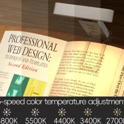 USB Clip Reading Light - Portable Folding LED Bookmark Light with Rechargeable Battery, Perfect for Living Room and Bedroom Lighting 1PC