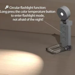USB Clip Reading Light - Portable Folding LED Bookmark Light with Rechargeable Battery, Perfect for Living Room and Bedroom Lighting 1PC