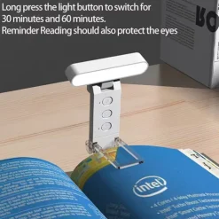 USB Clip Reading Light - Portable Folding LED Bookmark Light with Rechargeable Battery, Perfect for Living Room and Bedroom Lighting 1PC
