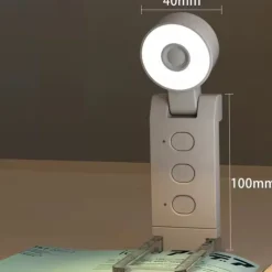 USB Clip Reading Light - Portable Folding LED Bookmark Light with Rechargeable Battery, Perfect for Living Room and Bedroom Lighting 1PC