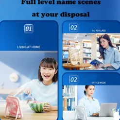 USB Desktop Fan - Ultra-Thin Portable Wind-Powered Charging, Summer Cooling Mini Fan, Portable Device, Super Quiet, Suitable for Home, Student Dorms, Bedside, Silent Ultra-Thin Desktop Fan