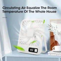USB Desktop Fan - Ultra-Thin Portable Wind-Powered Charging, Summer Cooling Mini Fan, Portable Device, Super Quiet, Suitable for Home, Student Dorms, Bedside, Silent Ultra-Thin Desktop Fan