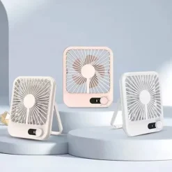 USB Desktop Fan - Ultra-Thin Portable Wind-Powered Charging, Summer Cooling Mini Fan, Portable Device, Super Quiet, Suitable for Home, Student Dorms, Bedside, Silent Ultra-Thin Desktop Fan
